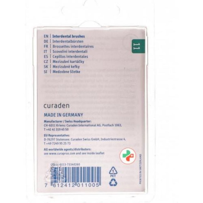 Curaprox 11 Regular Interdental Burste Grun 5 штук