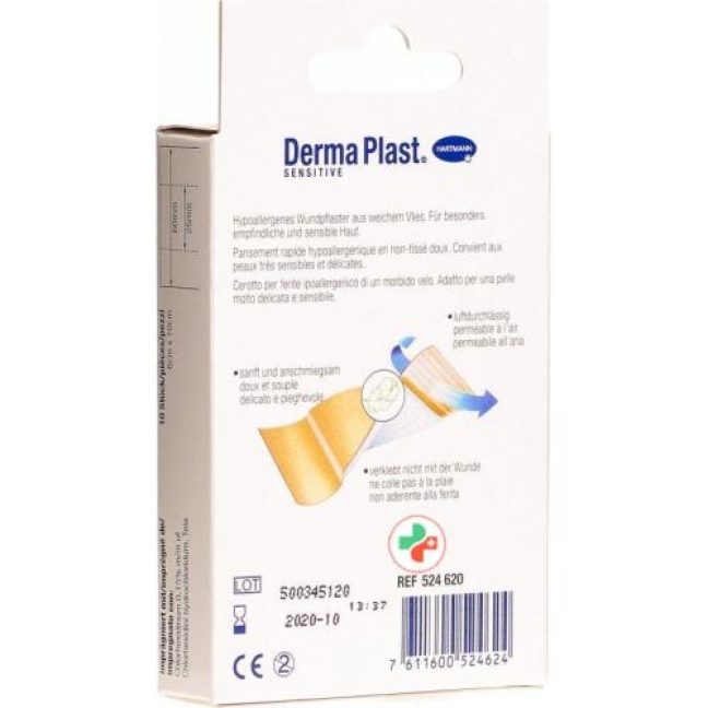 Dermaplast Sensitive 6смx10см 10 пластырей