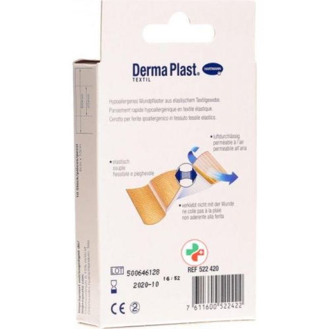 Dermaplast Textil 6смx10см 10 пластырей