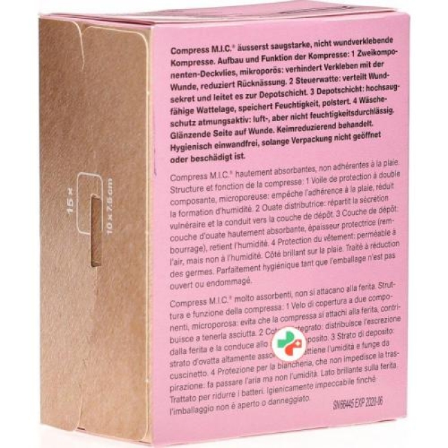 Flawa Compress M.I.C Kompresse 7.5x10см 15 штук