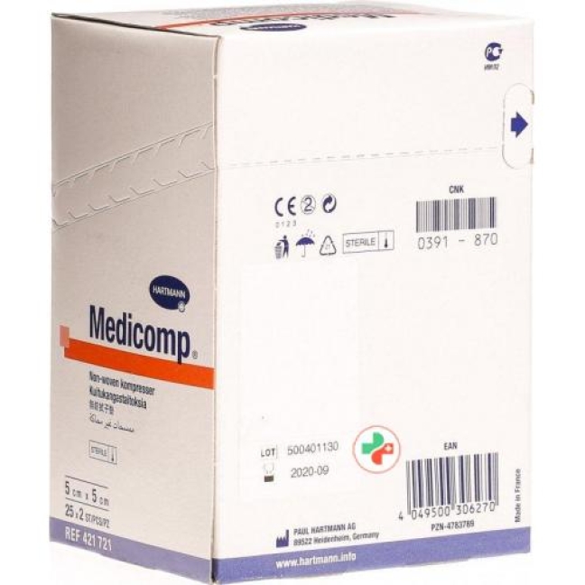 Medicomp Vlieskompressen 5x5см Steril 25 пакетиков 2 штуки