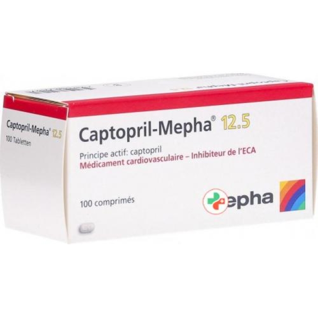 Captopril Mepha 12.5 mg 100 tablets