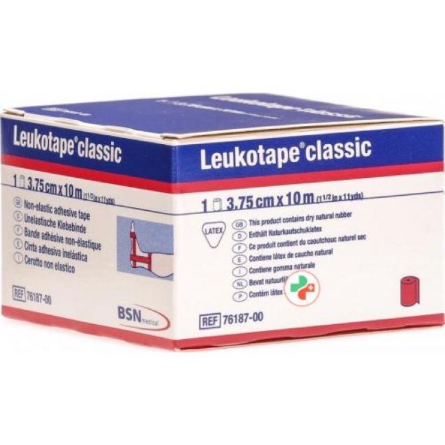 Leukotape Classic unelastische бинт 10m x 3.75см Rot