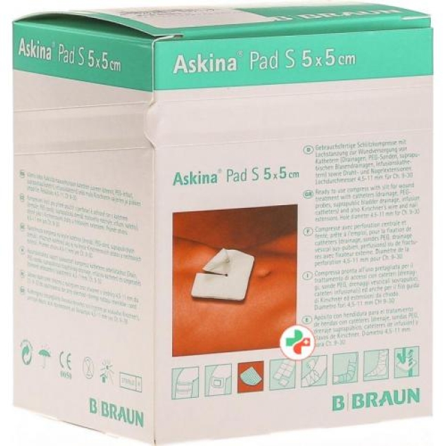 Askina Pad S Schlitzkompresse 5смx5см 30 штук