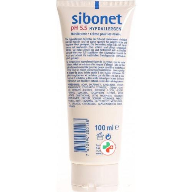 Sibonet крем для рук Ph 5.5 Hypoallergen в тюбике 100мл