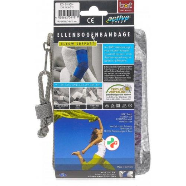 Bort Aktive Color Ellenbogenbandage размер L +28см Blau