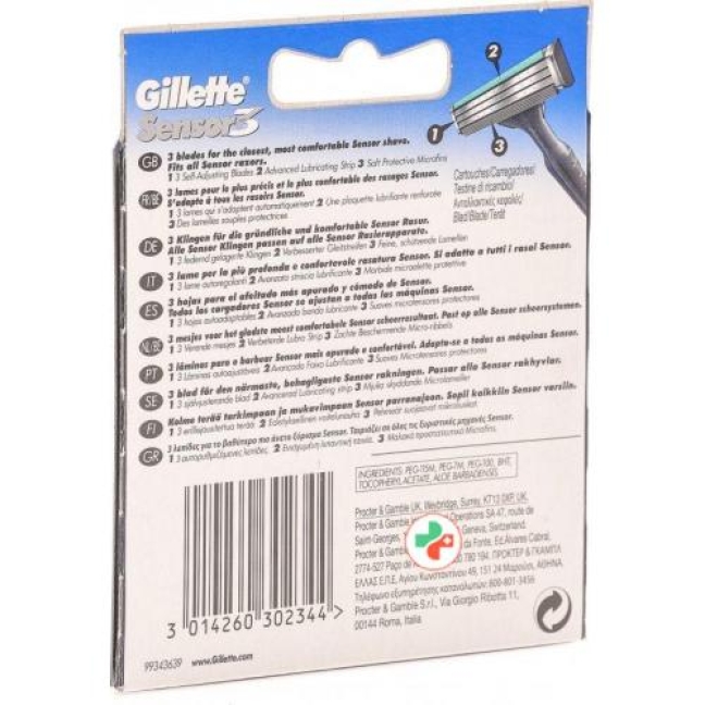 Gillette Sensor3 Ersatzklingen 8 штук