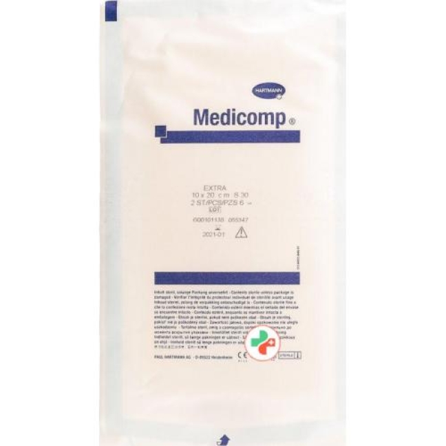 Medicomp Extra Vlieskompressen 10x20см Steril 25 пакетиков 2 шту