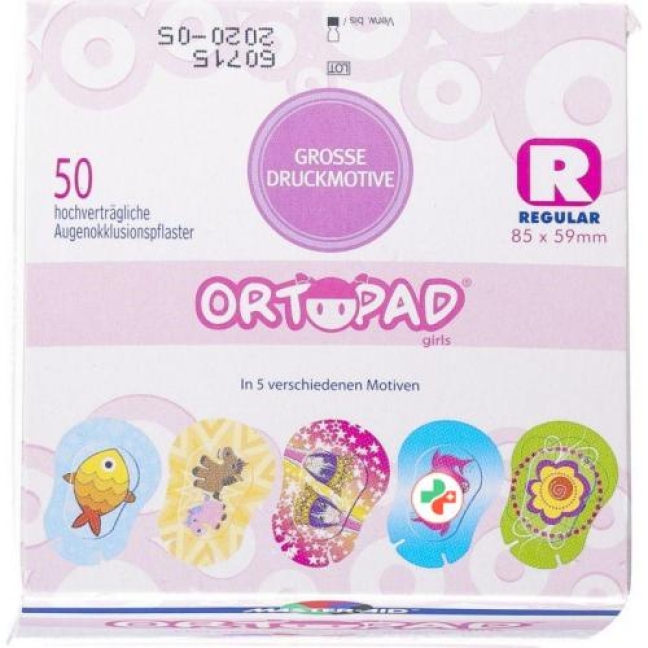 Ortopad Occlusionspflaster Regu Girls Ab 4j 50 штук