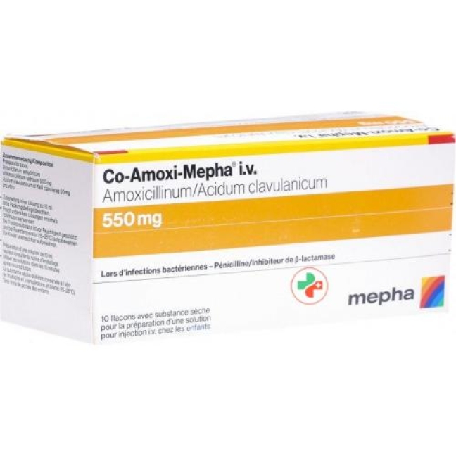 CO Amoxi Mepha 550 mg 10 Durchstechflasche