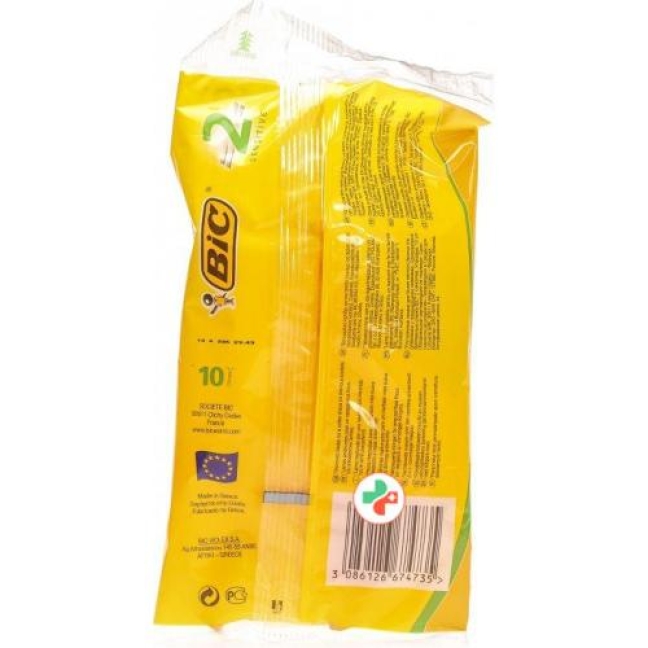 Bic 2 Sensitive Klingenrasierer 10 штук