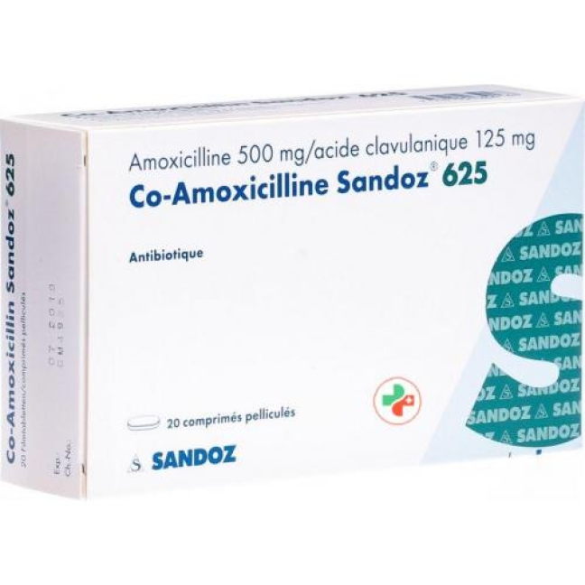 CO Amoxicillin Sandoz 625 mg 20 filmtablets