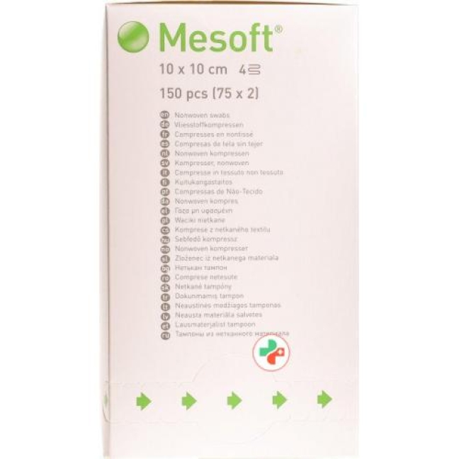 Mesoft Vlieskompressen 10x10см стерильный 75x 2 штуки