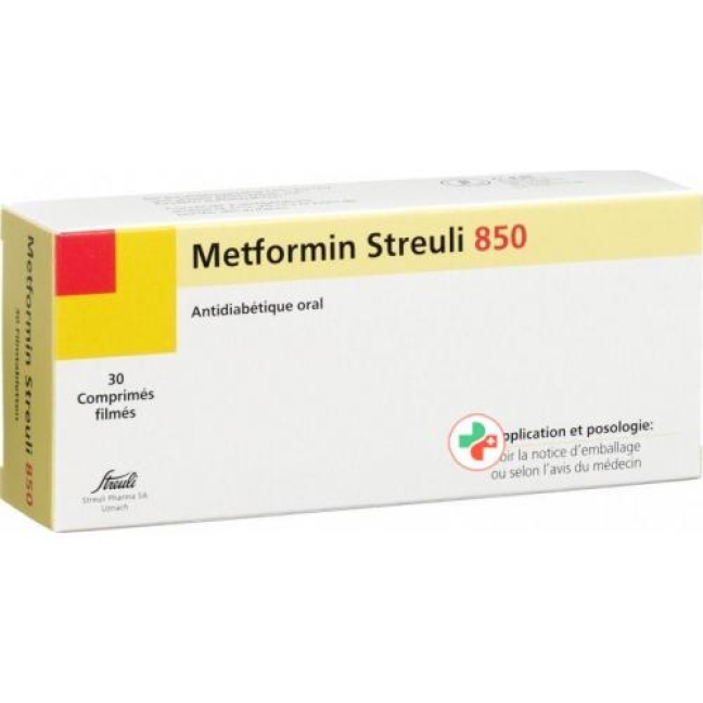 Metformin Streuli 850 mg 30 filmtablets