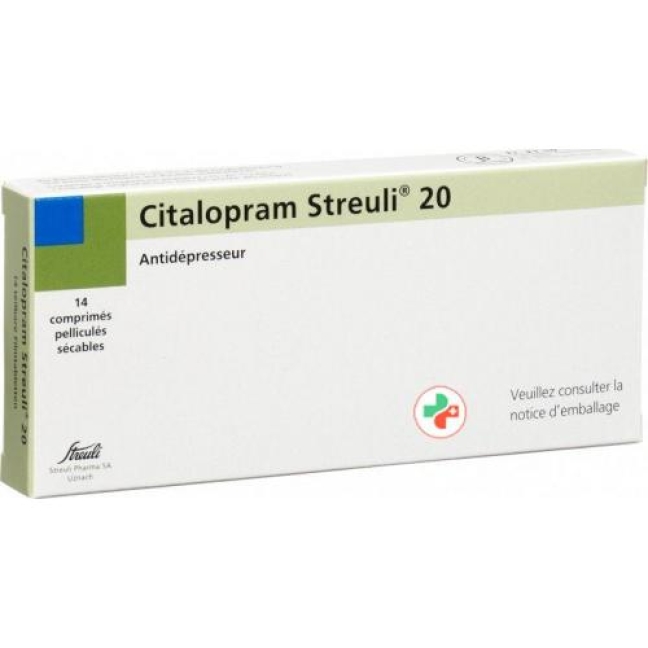 Citalopram Streuli 20 mg 14 filmtablets