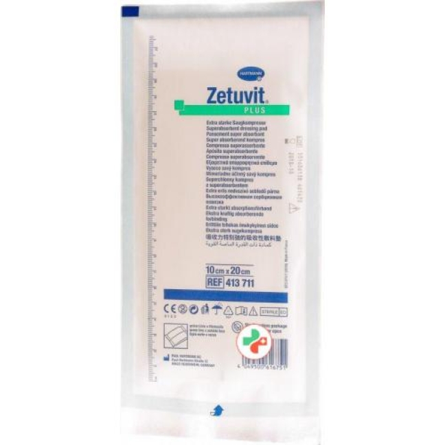 Zetuvit Plus Absorptionsverband 10x20см 10 штук