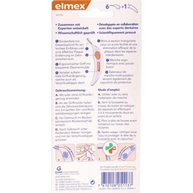 Elmex Interdentalburste 5мм mit Halter 6 штук