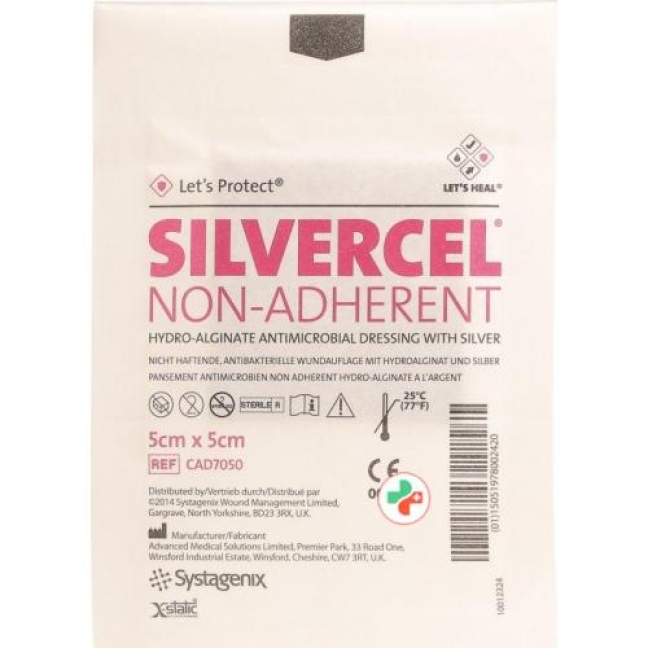 Let’s Protect Silvercel Non-Adherent Wundauflage 5x5см 10 штук