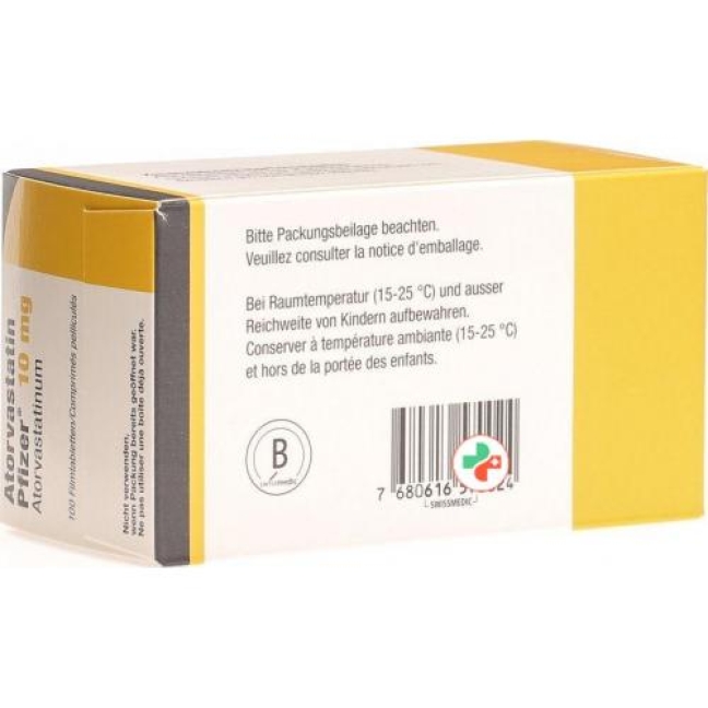 Atorvastatin Pfizer 10 mg 100 filmtablets Atorvastatin Pfizer 10 mg 100 filmtablets