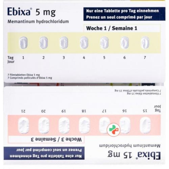 Ebixa Starter Pack 7 X 5, 7 X 10, 7X 15, 7 X 20 mg 28 Kaps