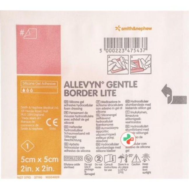 Allevyn Gentle Border Lite повязка для ран 5x5см 10 штук