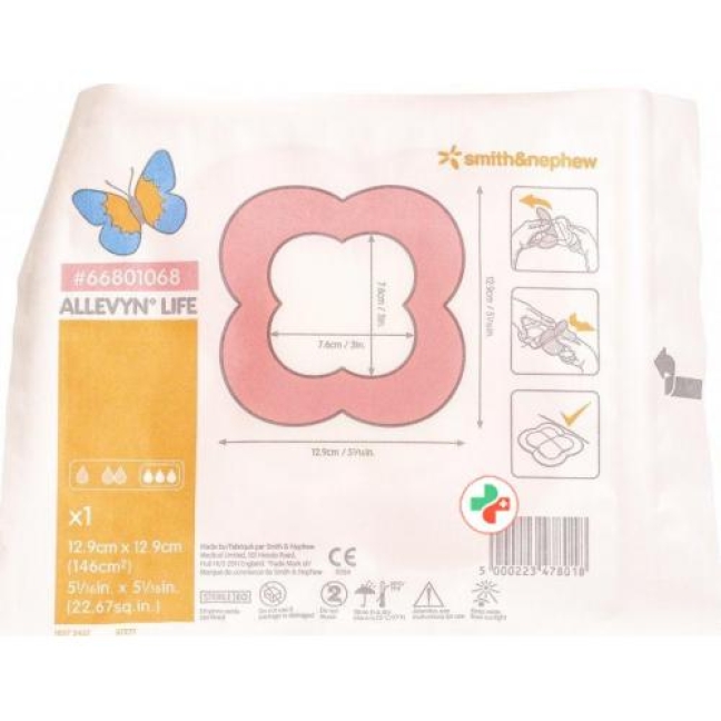 Allevyn Life Adhasiver Silikonschaumverband 12.9x12.9xcm 10 штук