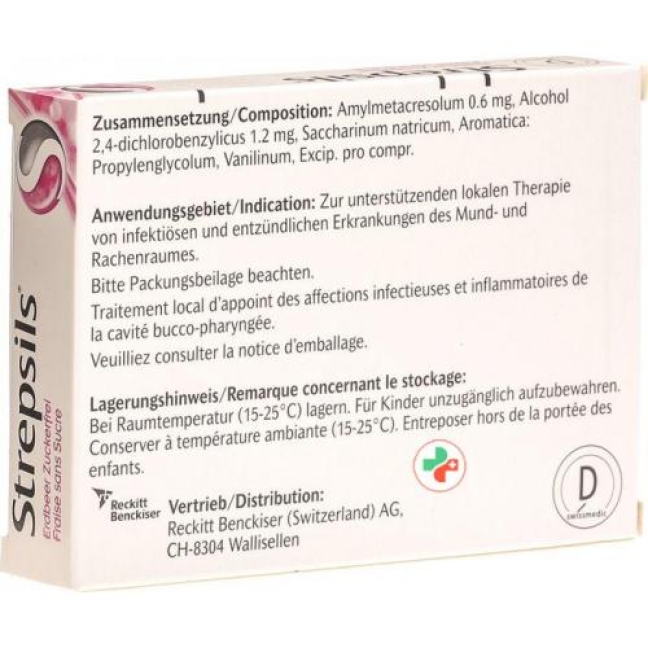 Strepsils Erdbeer 16 Lutschtablets 