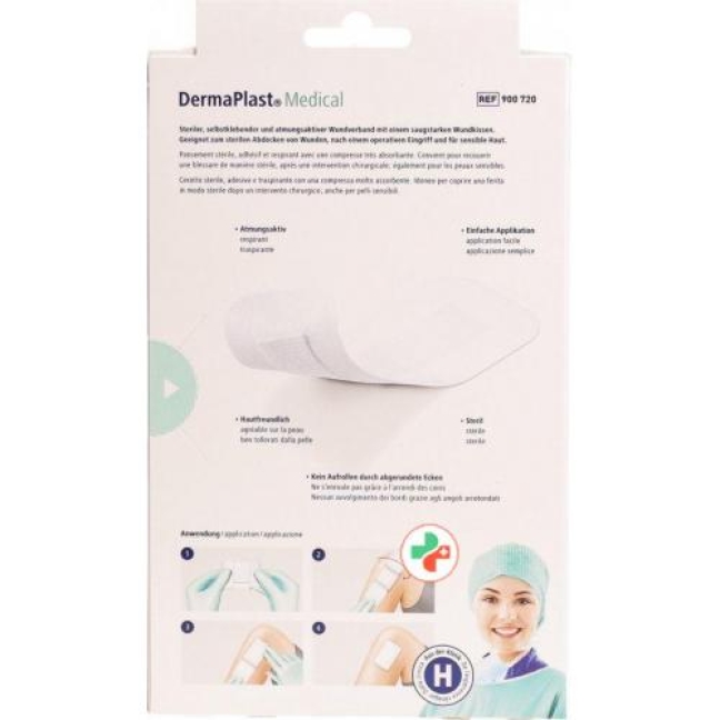 Dermaplast Medical Vliesverband 15x9см 5 штук