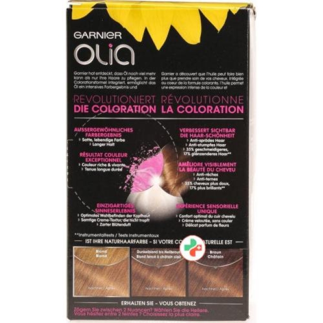 Olia Haarfarbe 7.3 Dunkles Goldblond