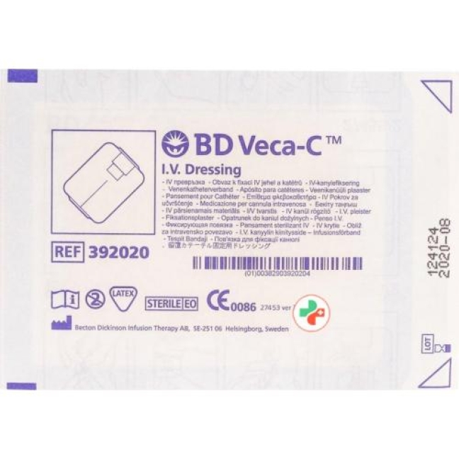 BD Veca-c катетер Fixierverband Sichtfenst 50 штук