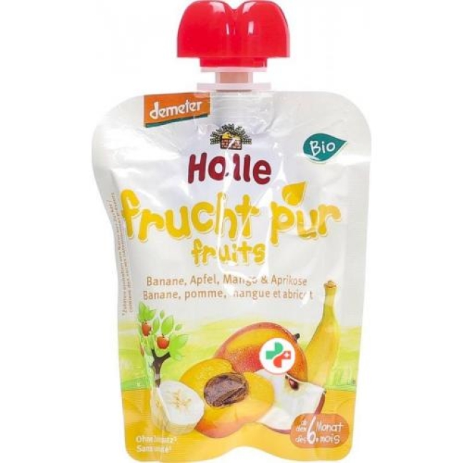 Holle Pouchy Banane Apfel Mango Apriko 12x 90г