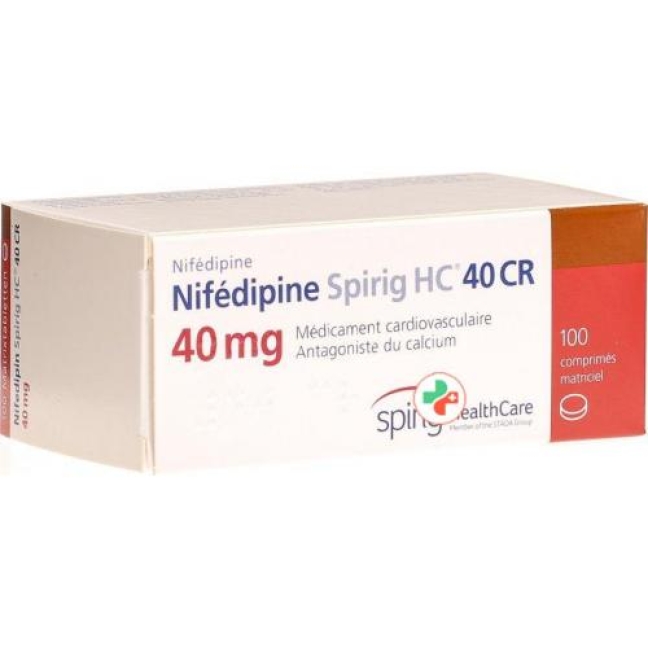 Nifedipin Spirig 40 mg CR 100 tablets