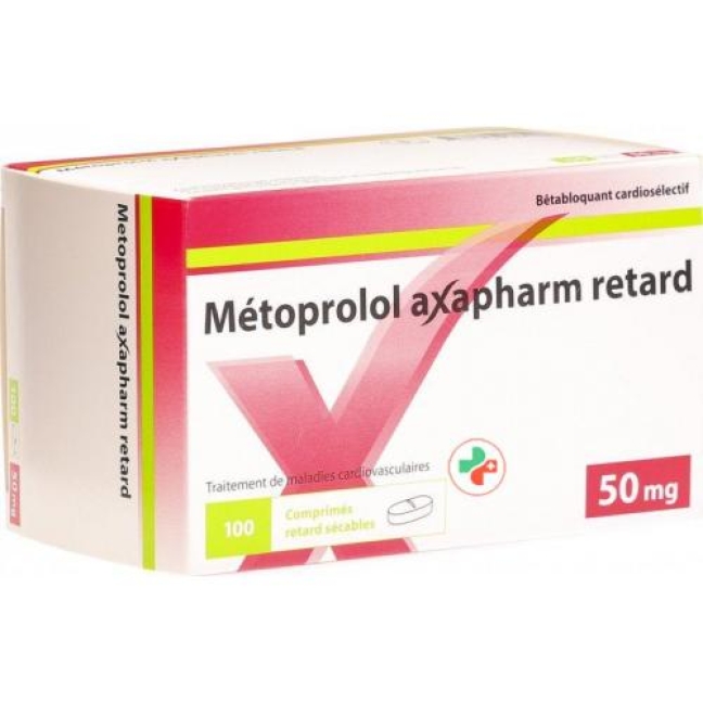 Metoprolol Axapharm 50 mg 100 Retard tablets