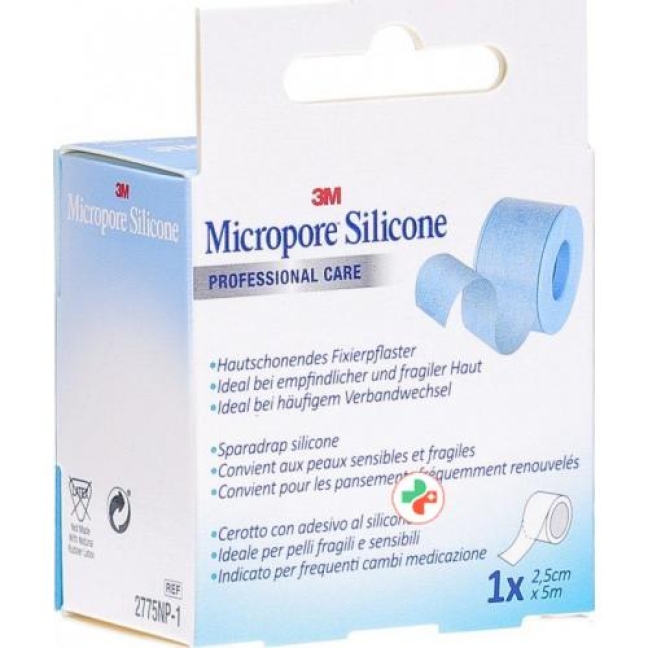 3M Micropore Silicone Heftpflaster 25ммx5м