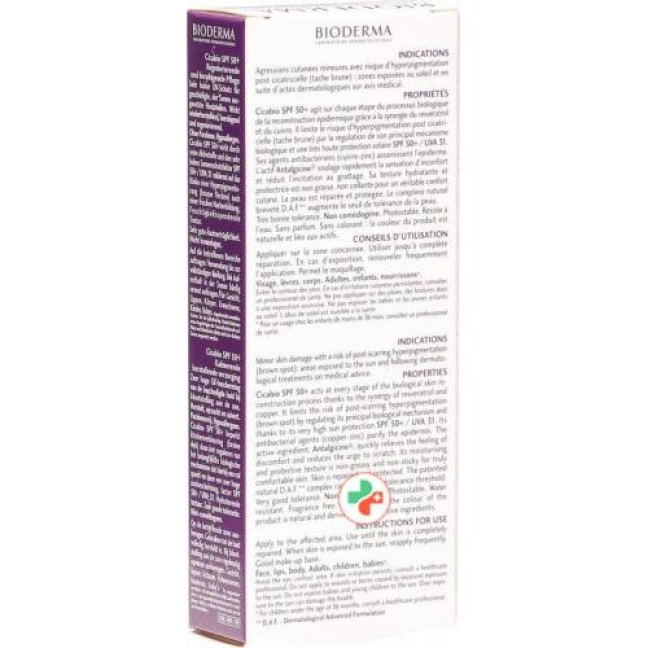 Bioderma Cicabio Sonnenschutzfaktor 50+ 30мл