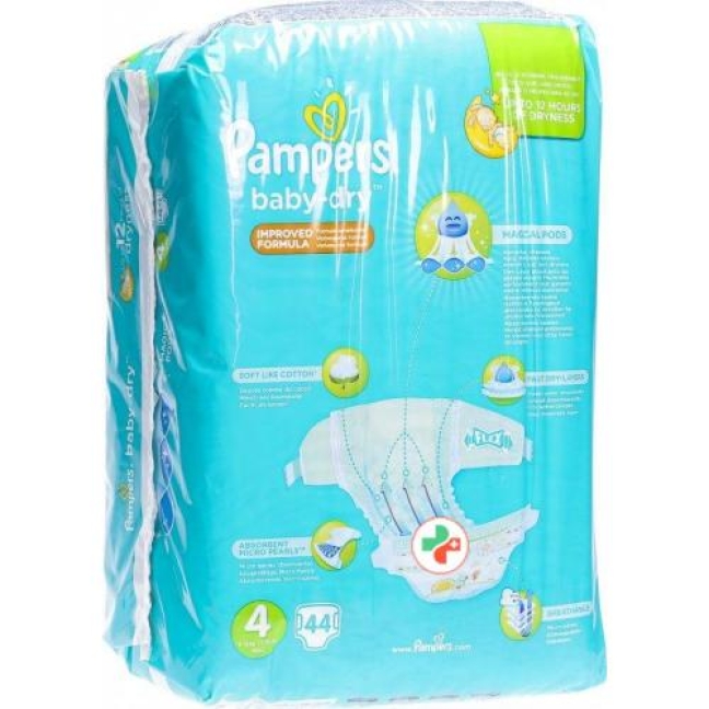 Pampers Baby Dry размер 4 7-18кг Maxi Sparpack 44 штуки