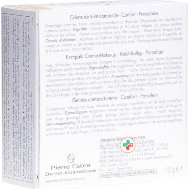 Avene Couvrance Kompakt Make-Up Porzellan 01 10г