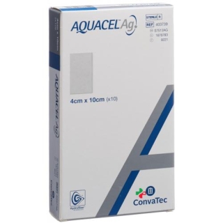 Aquacel Ag Hydrofiber Silber Kompressen 4x10см 10 пакетиков