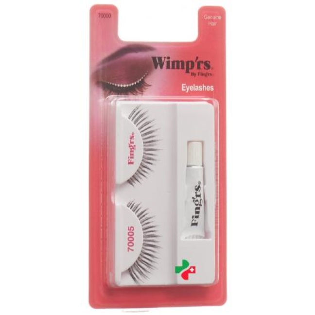 Fingrs Echthaar Wimpern Schwarz 005 2 штуки