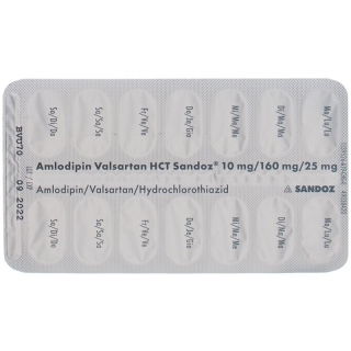 Амлодипин Валсартан HCT Сандоз Фильмтабл 10мг/160мг/25мг 98 шт.