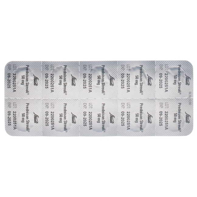 Prednison Streuli 50 mg 20 tablets