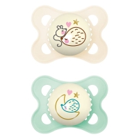 MAM Night Nuggi 0-6m ivory/green MAM Night Nuggi 0-6m ivory/green