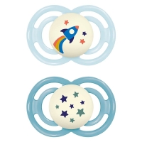 MAM Perfect Night Nuggi 6-16m blue/blue MAM Perfect Night Nuggi 6-16m blue/blue