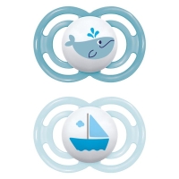 MAM Perfect Nuggi 6-16m blue/blue MAM Perfect Nuggi 6-16m blue/blue