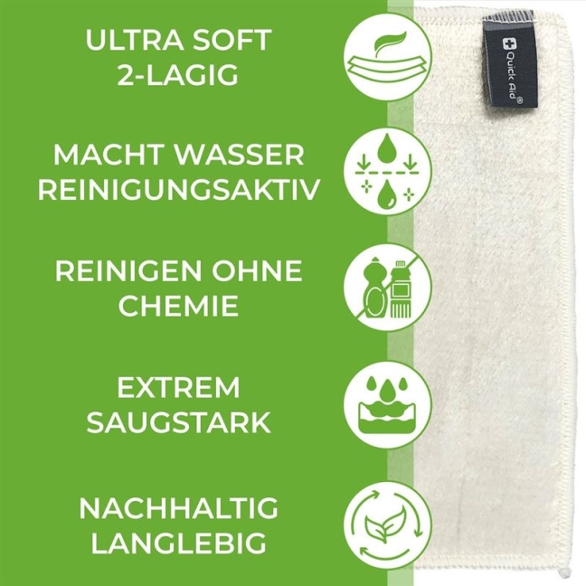 QUICK AID Bambus-Reinigungstuch Set