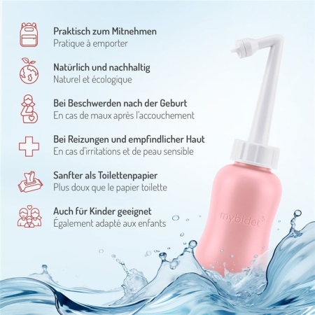 MYBIDET Po-Dusche und Intim-Dusche 300ml sanf rosa