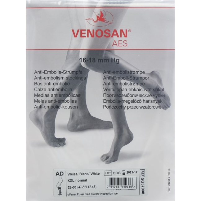 VENOSAN AES A-D XXL lang offen weiss