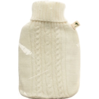 FROSCH Wärmflasche PVC 1.8l Strickbezug weiss