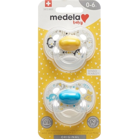 Medela Baby Nuggi Original 0-6 Желтый Синий 2 шт.