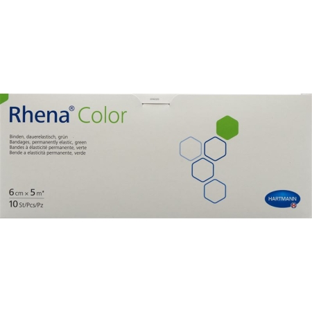 RHENA Color Elast Binde 6cmx5m grün offen